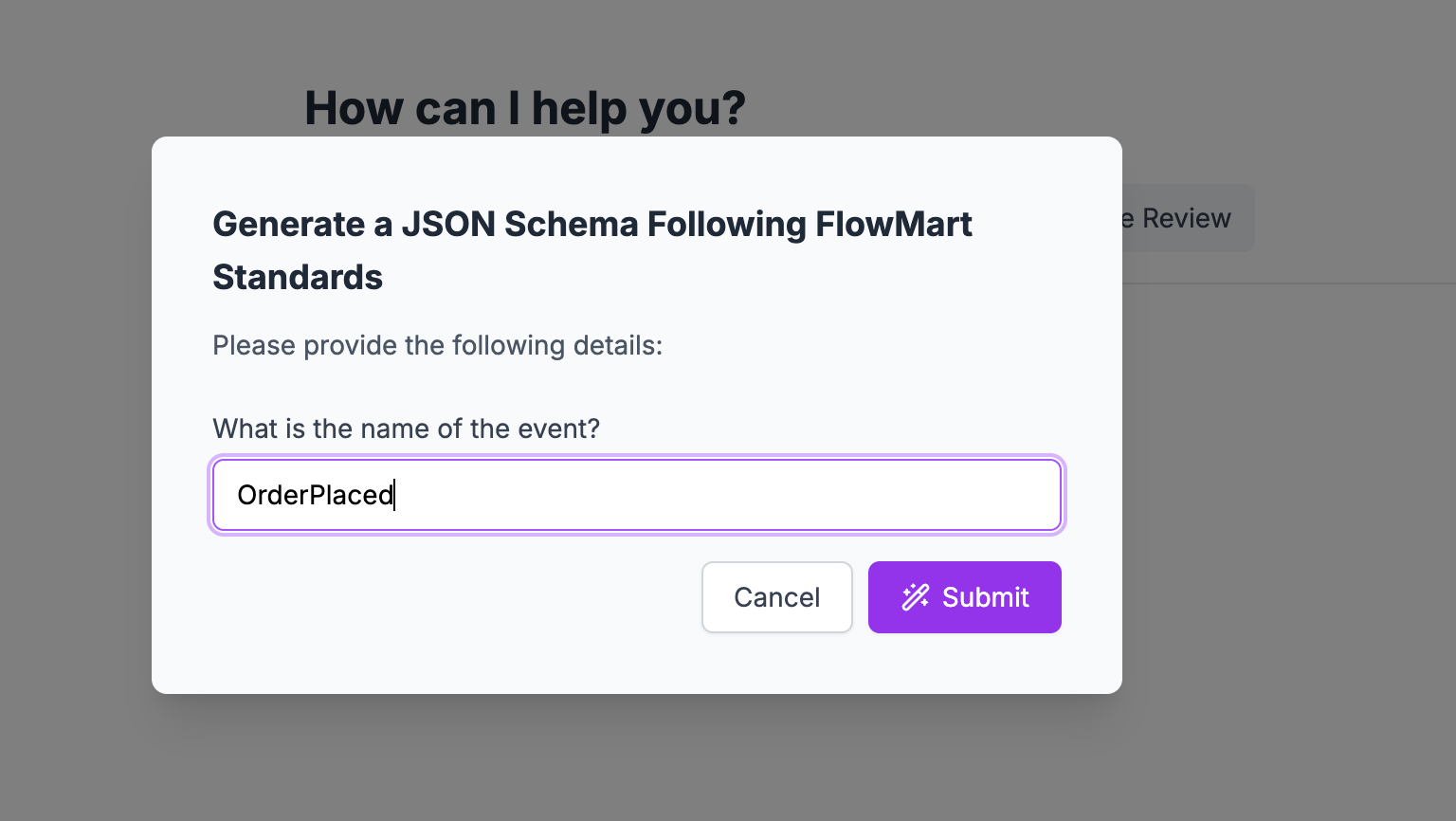 EventCatalog Chat Input