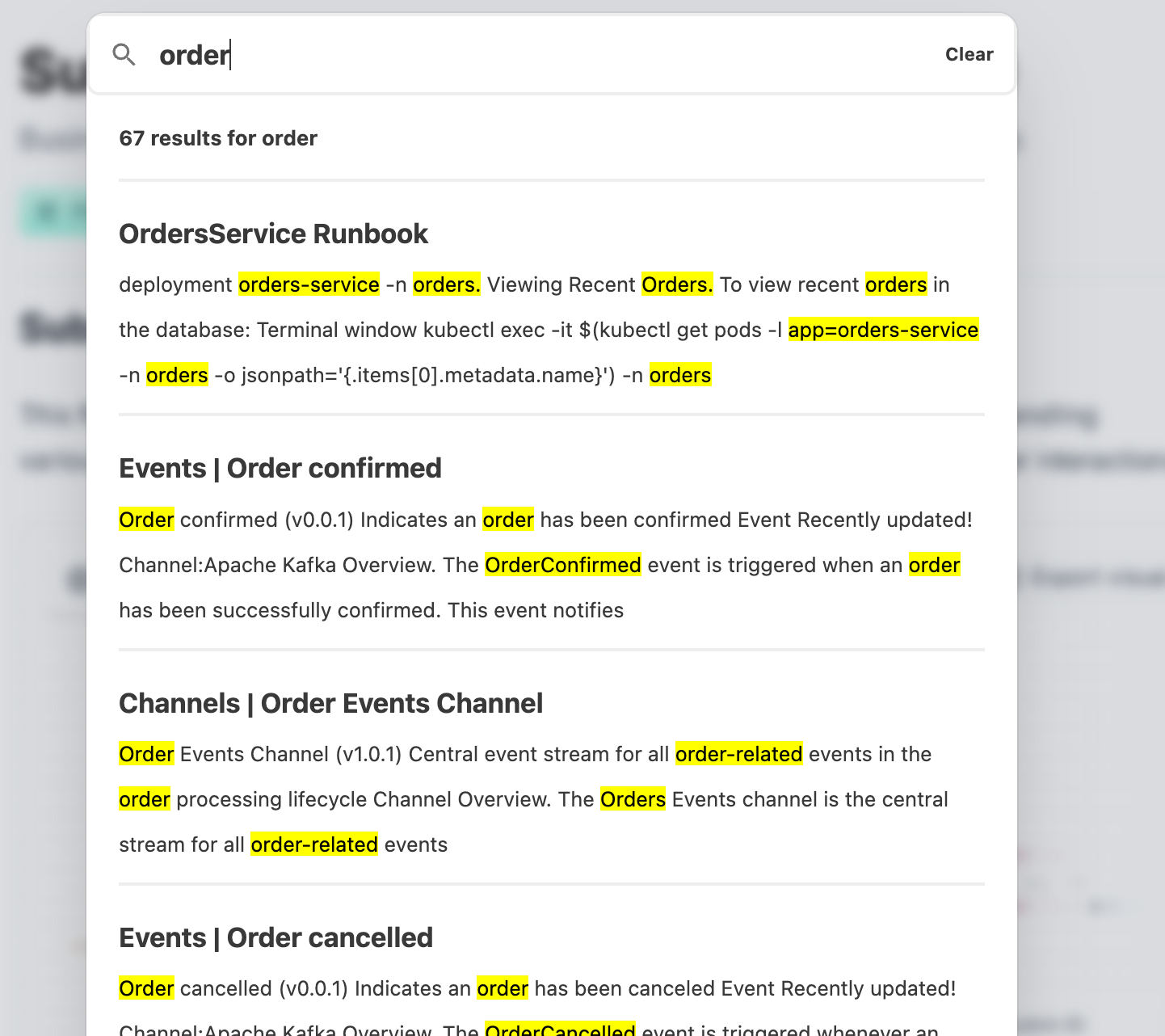 EventCatalog Sidebar
