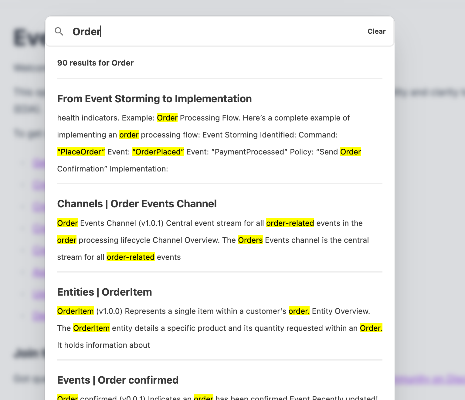EventCatalog Entity Map